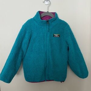 Girls L.L.Bean Reversable Fleece Windbreaker Jacket Size 4